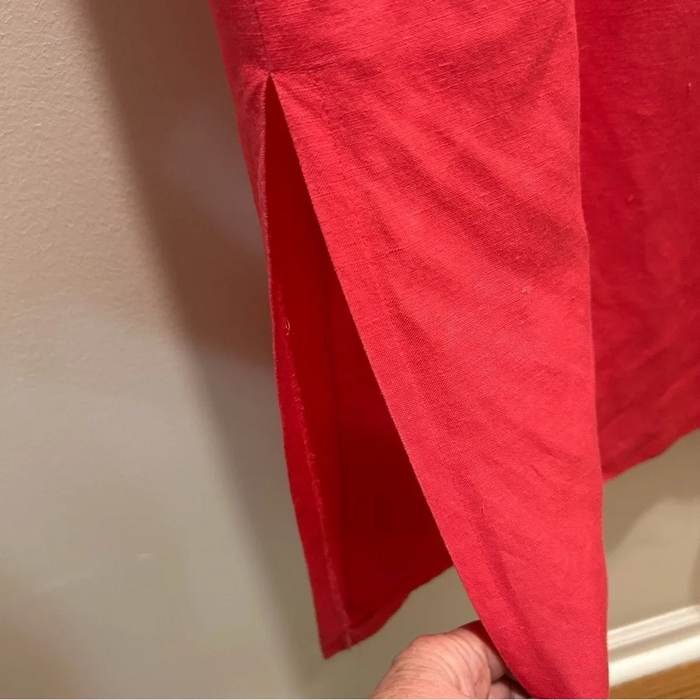 MHM Linen Blend Lined Maxi Dress with Jacket and J Jill Scarf - Size 12 - Picture 6 of 8